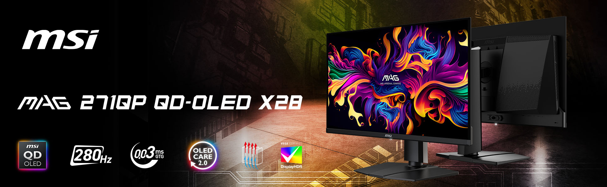 MSI 27 inch QHD 2K 1440P 280Hz AMD FreeSync Premium Pro & G-Sync